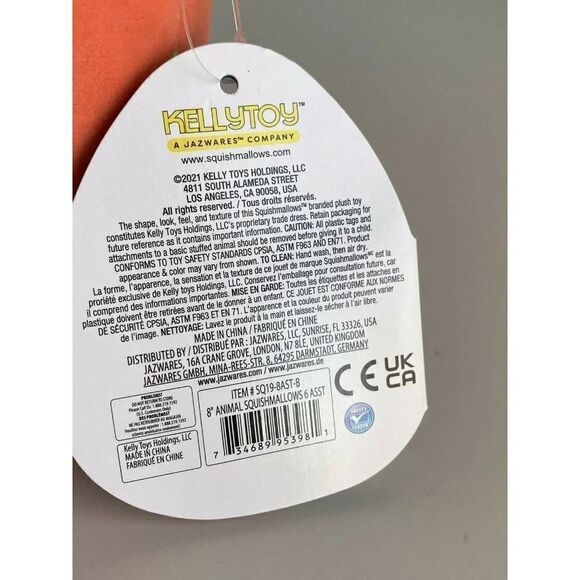 Squishmallow Elton The Monkey Orange 8 Inches Soft Plush Kellytoy 2018 New - Picture 2 of 6